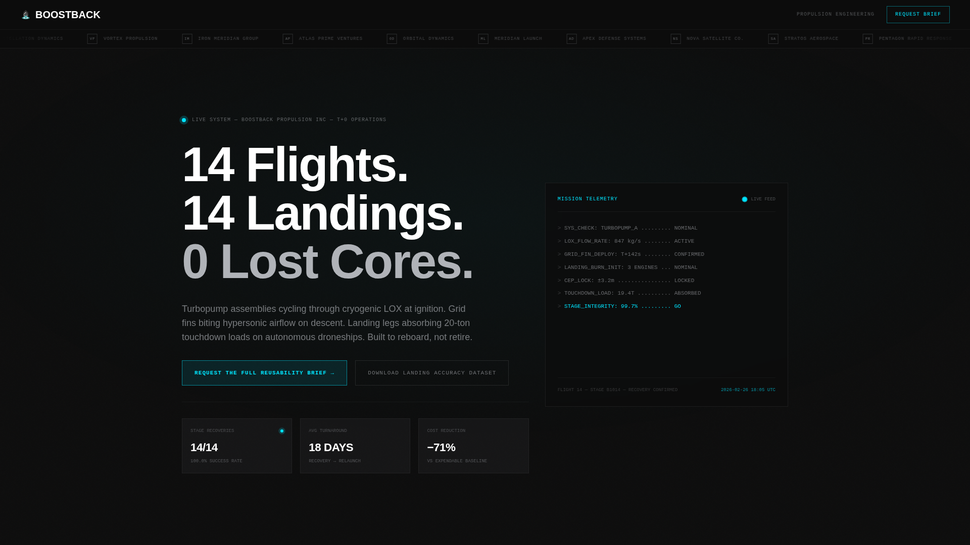 Premium Space & Advanced Aerospace Professional Website Template