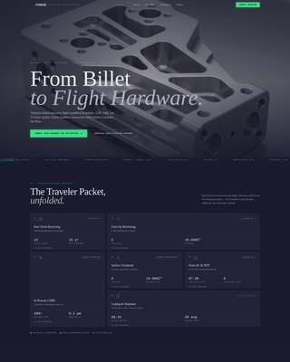 Aerospace & Space Component Manufacturing Website Template
