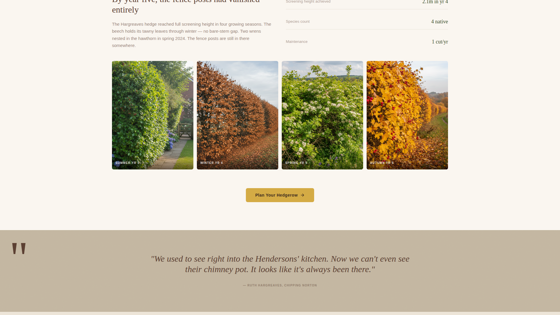 Living Fence & Hedge Installation Landing Page