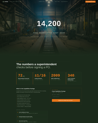 Advanced Metal & Steel Fabrication Professional Website Template