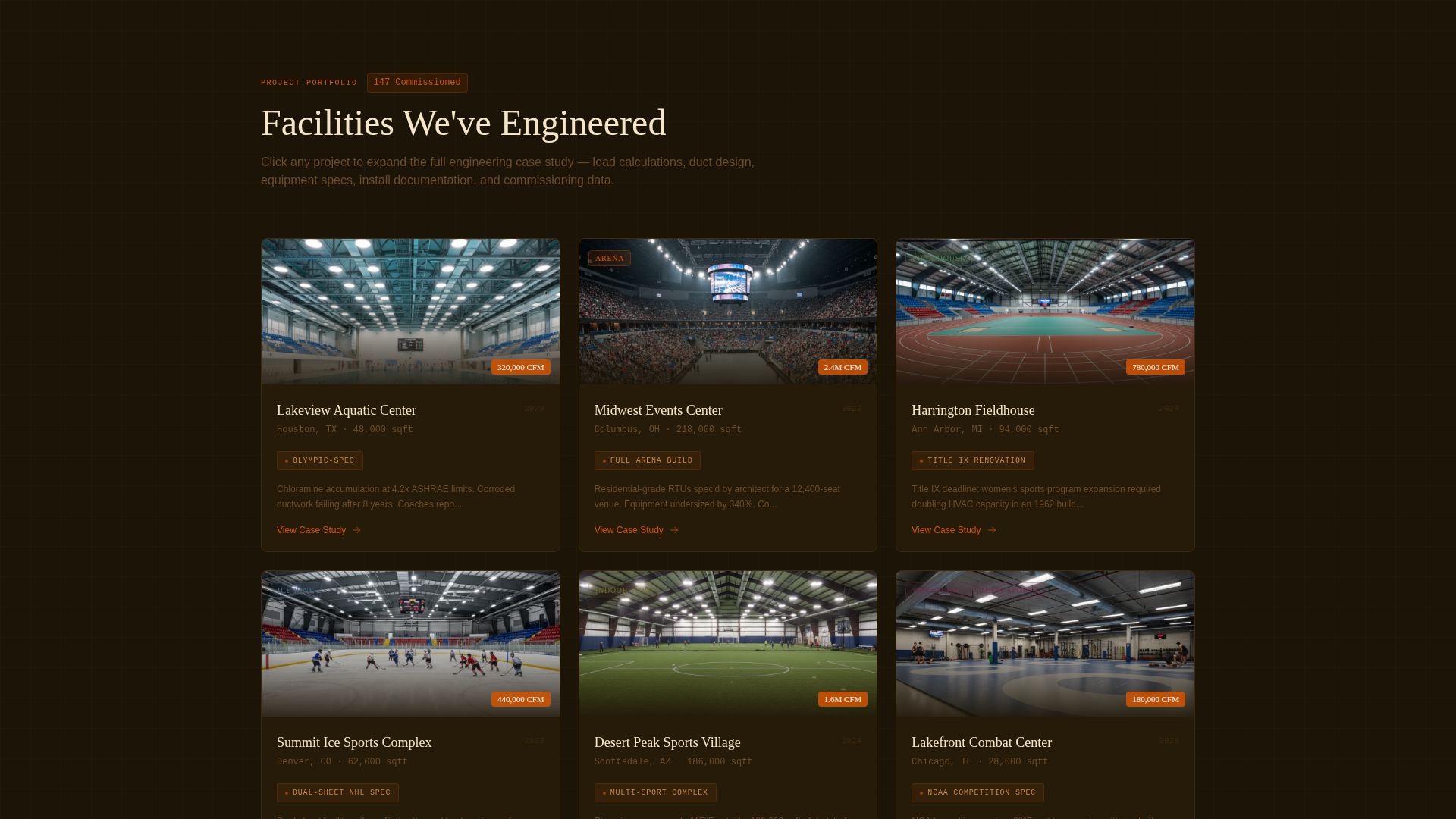 Airflow - Precision Sports Facility Landing Page Template