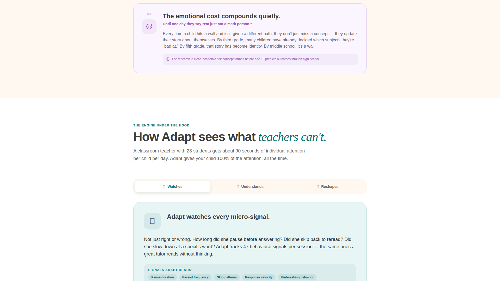 Adapt - Personalized Edtech Landing Page Template