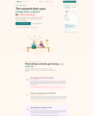 Adapt - Personalized Edtech Landing Page Template