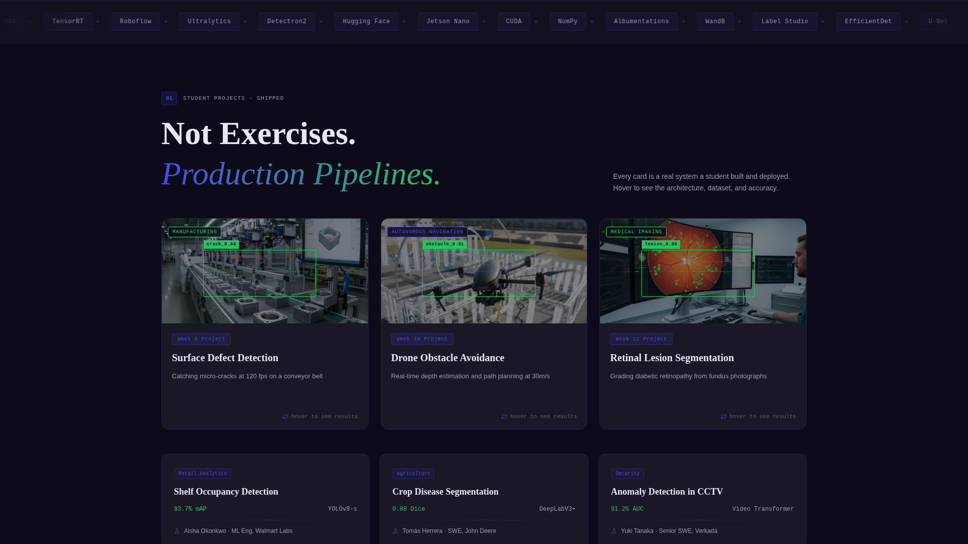 Computer Vision Course Landing Page Template