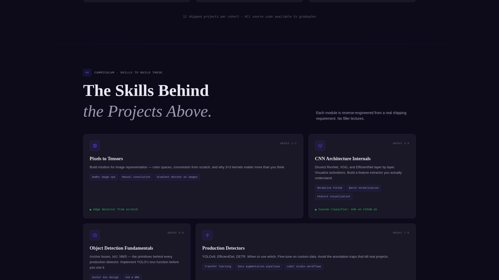 Computer Vision Course Landing Page Template