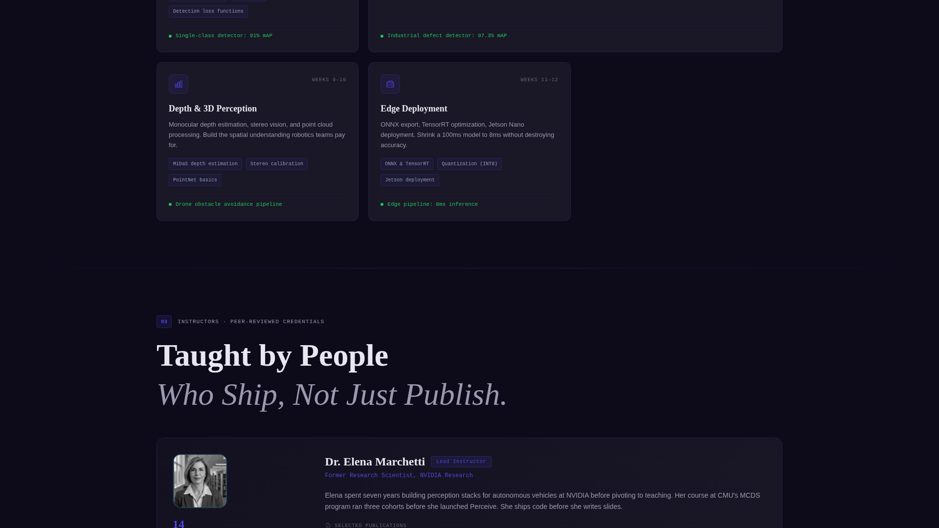 Computer Vision Course Landing Page Template