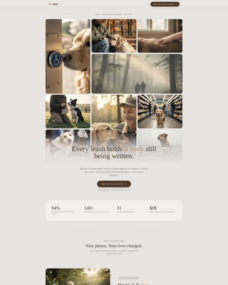 Advanced Pet Training & Behavior Portfolio & Case Study Website Template