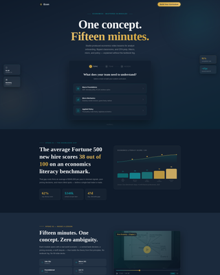 Advanced Economics Education Professional Website Template
