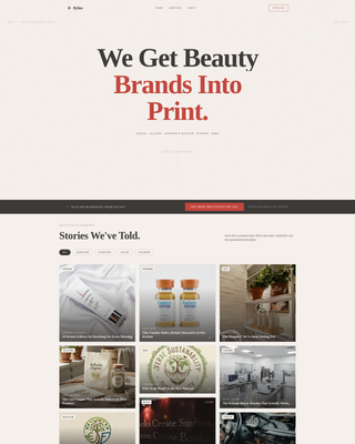 Byline - Editorial Beauty Landing Page Template