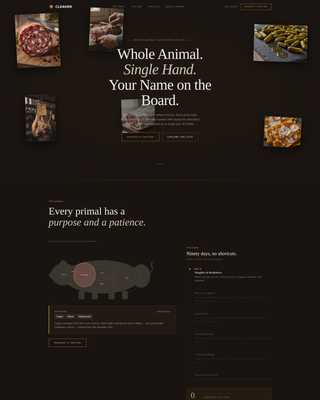 Cleaver - Artisan Charcuterie Landing Page Template