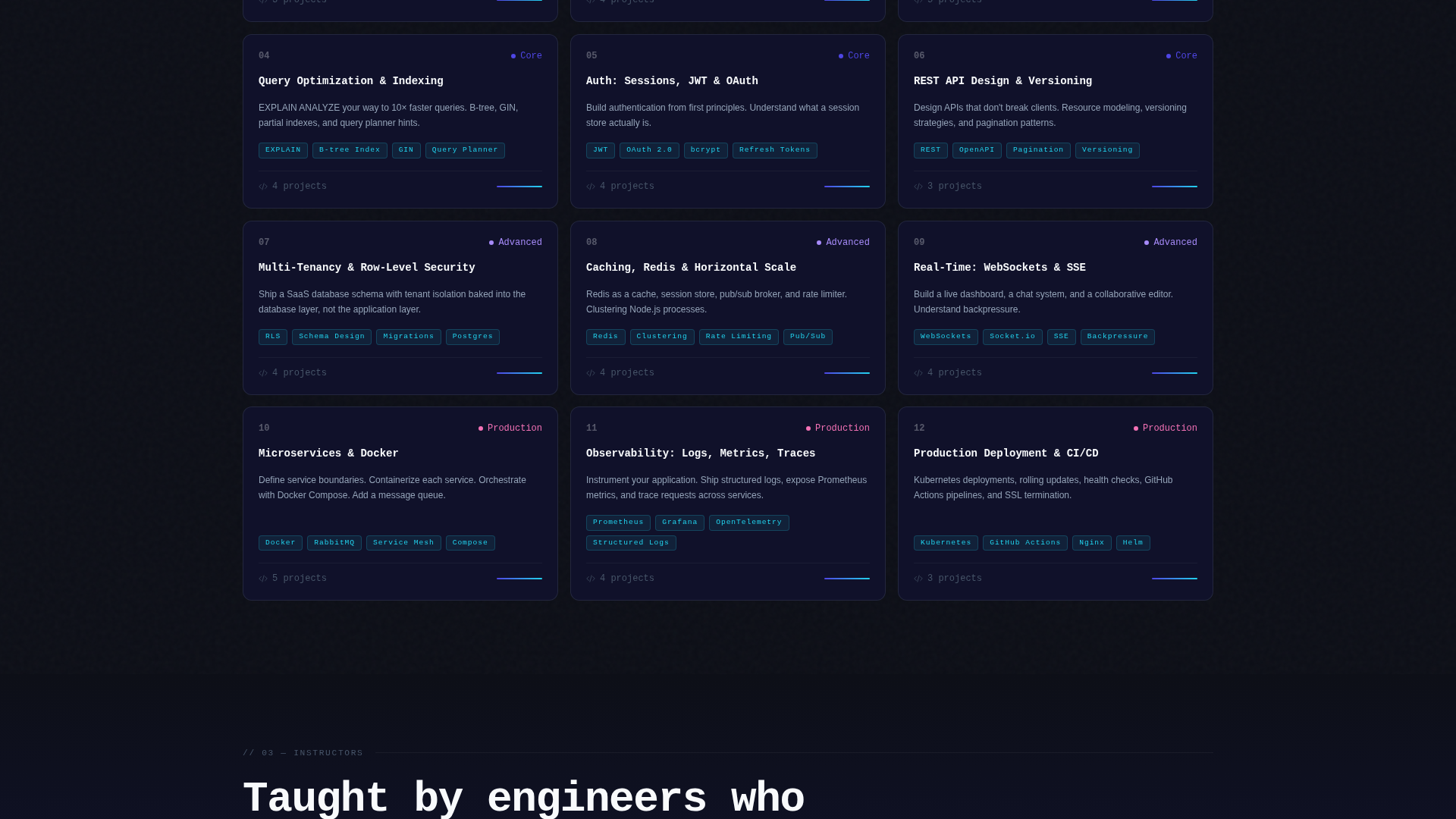 Online Skill Courses Portfolio Website Template