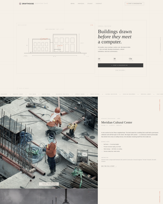 Drafthouse - Handcrafted Architect Landing Page Template