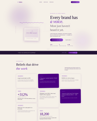 Byline - Compelling Contentwriter Landing Page Template