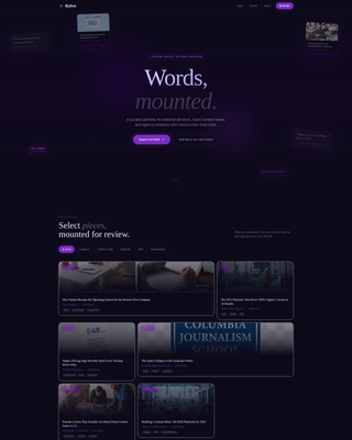 Byline - Electric Contentwriter Landing Page Template