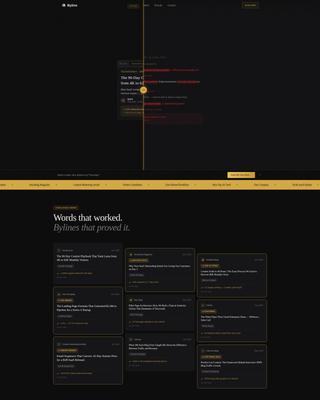 Byline - Compelling Writer Landing Page Template