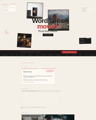 Draft - Brutalist Copywriter Landing Page Template