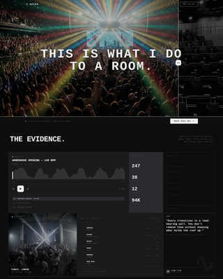 Decks - Brutalist DJ Landing Page Template