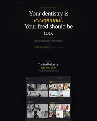 Curate - Luxury Dentalagency Landing Page Template