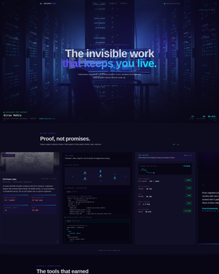 Devopslens - Cinematic Engineer Landing Page Template