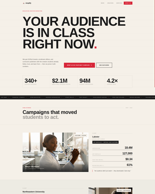 Amplify - Bold Education Landing Page Template