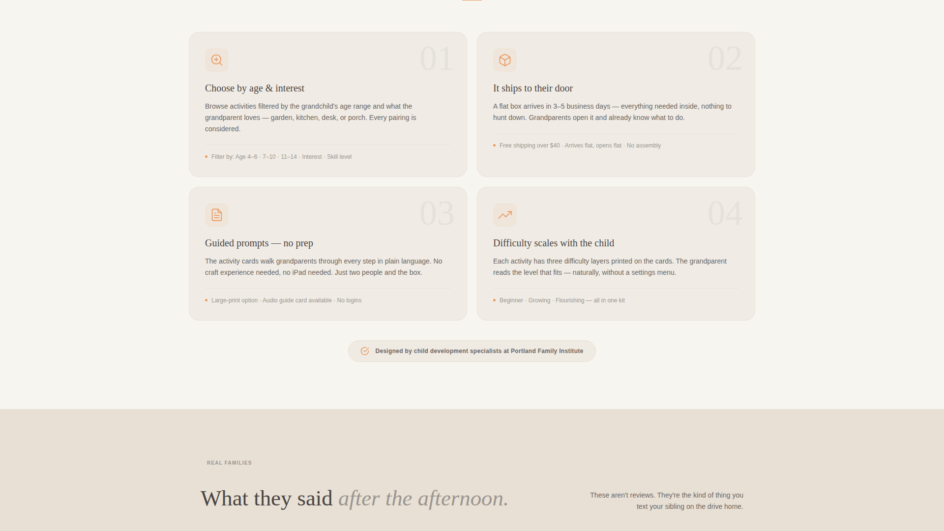Bond - Heartfelt Grandparentgrandchild Landing Page Template