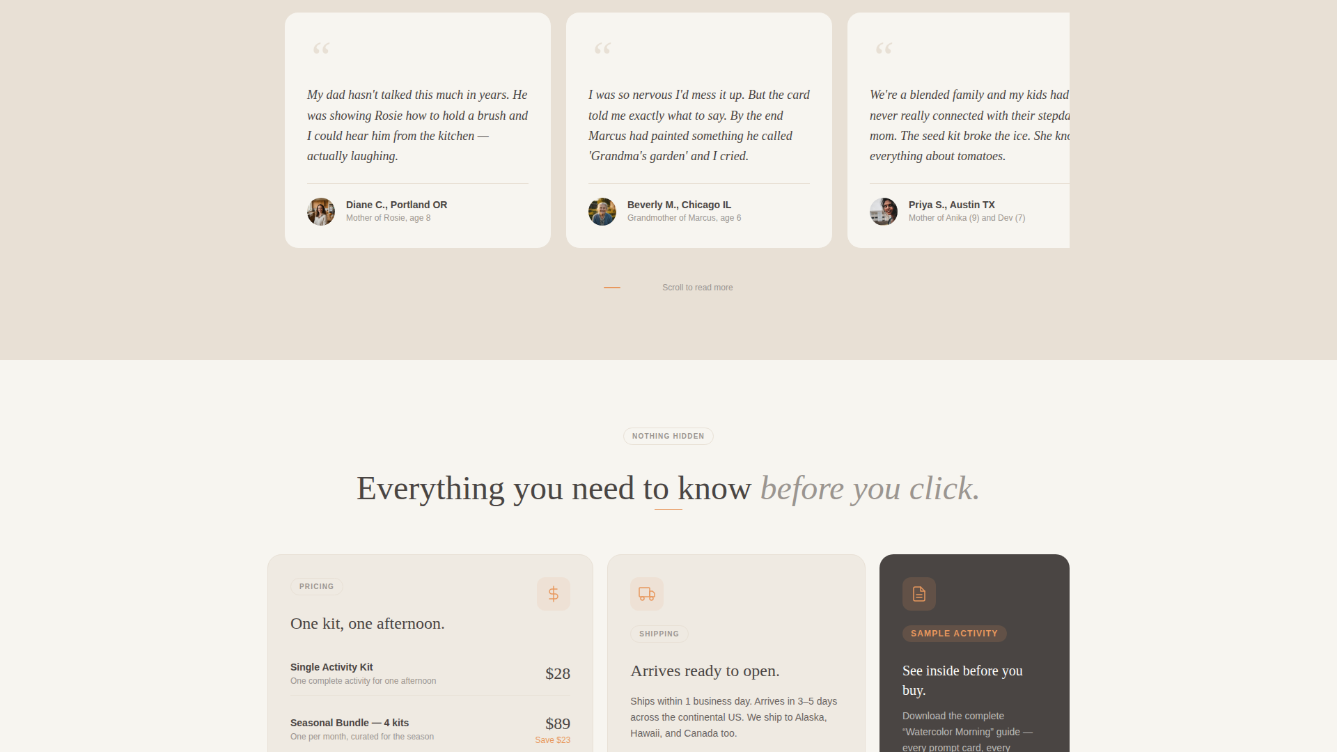 Bond - Heartfelt Grandparentgrandchild Landing Page Template