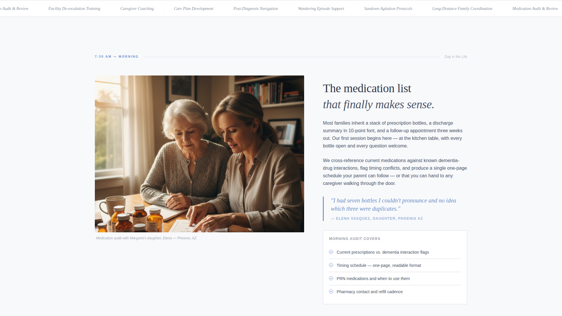 Clarity - Compassionate Memorycare Landing Page Template