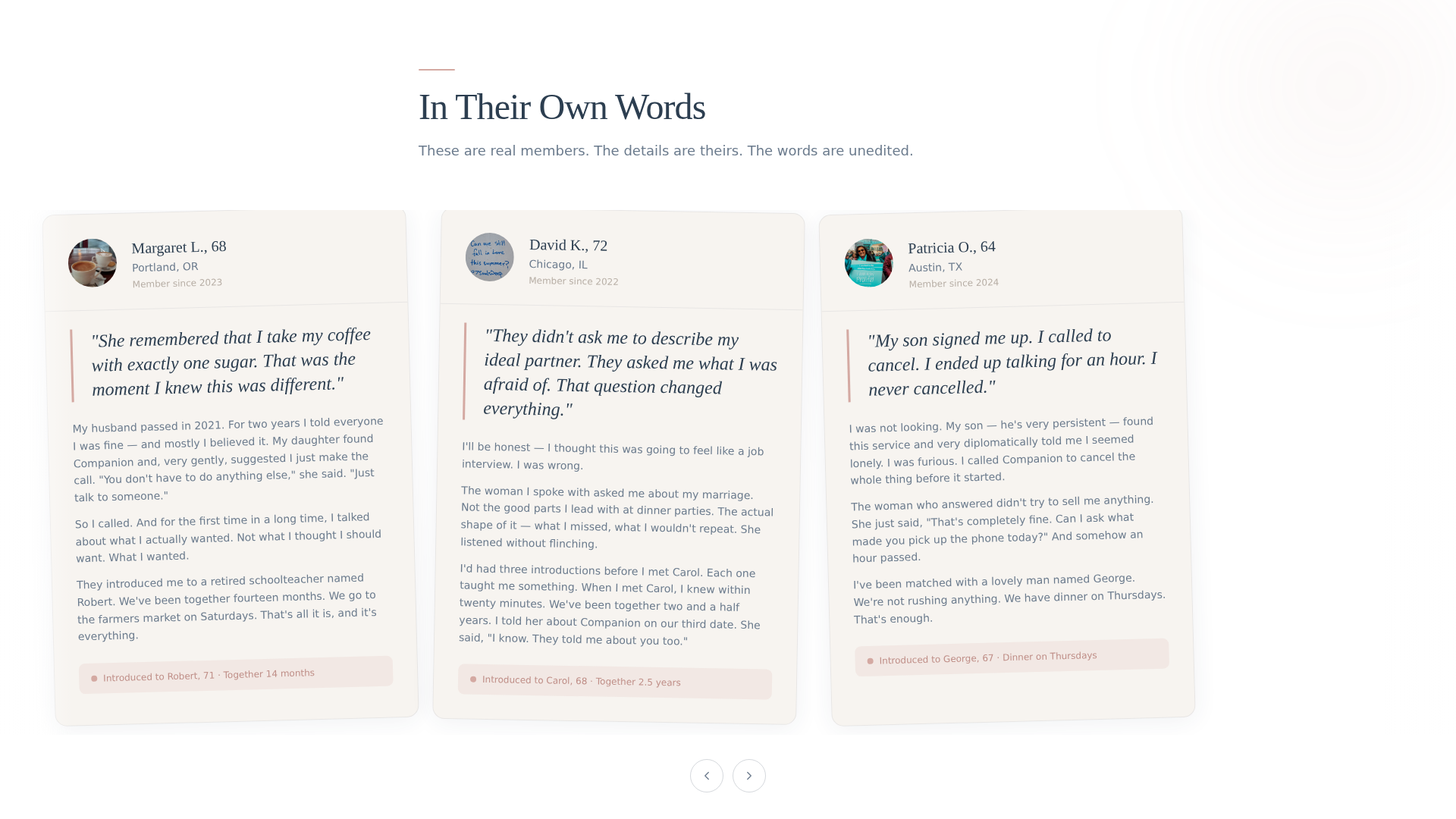 Companion - Heartfelt Senior Landing Page Template