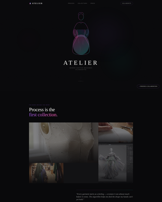 Couture — Immersive Style Designer Landing Page Template