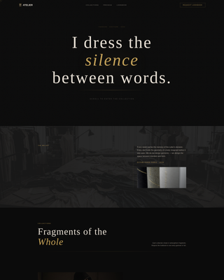 Atelier - Elegant Fashion Landing Page Template