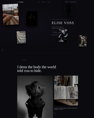 Atelier - Immersive Fashion Landing Page Template