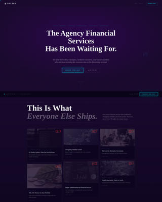 Byline - Cinematic Financial Services Landing Page Template