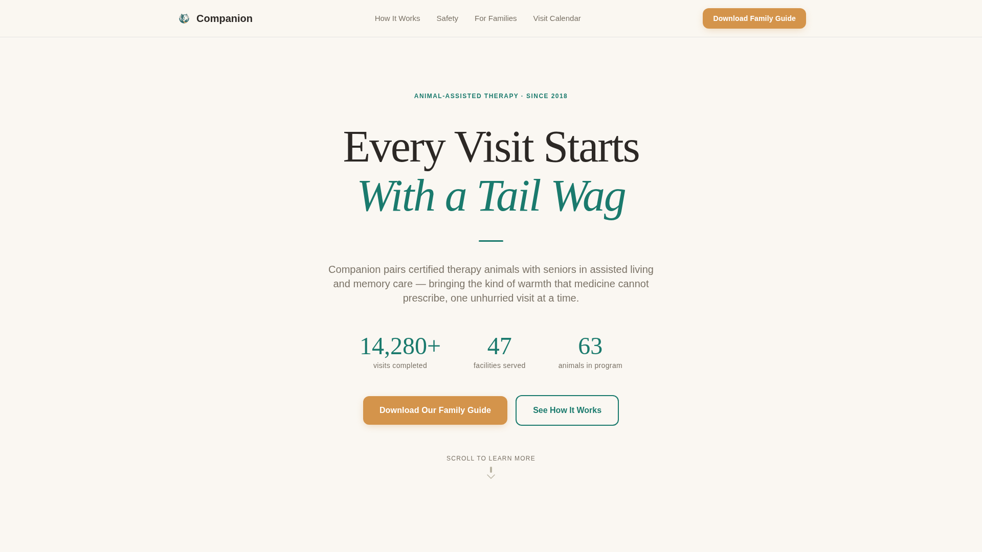 Companion - Trusted Seniorpet Landing Page Template
