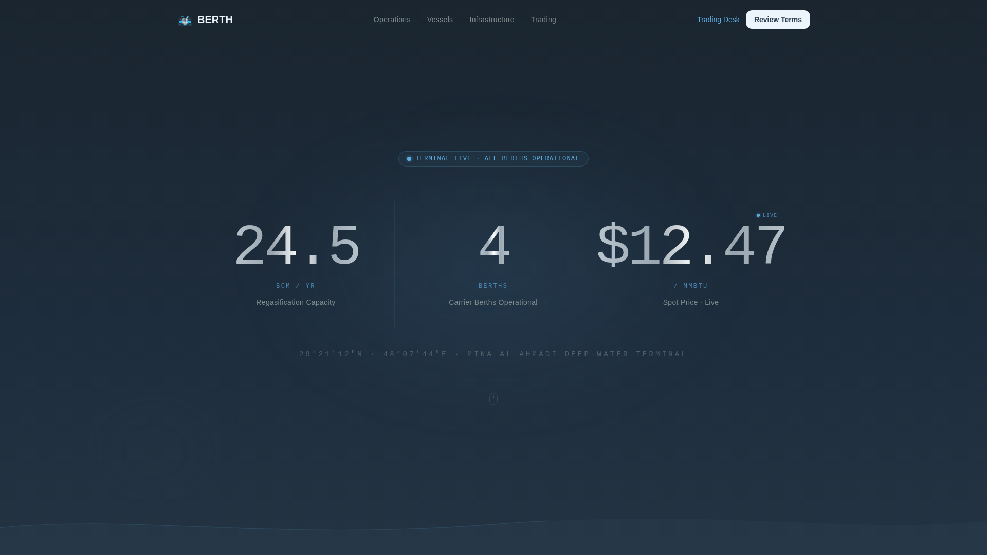 Berth - Industrial LNG Landing Page Template
