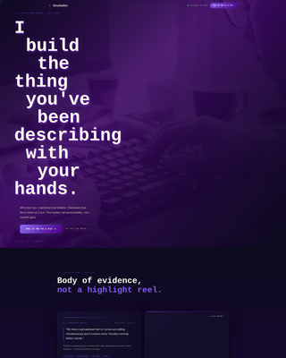 Devatelier - Luminous Freelance Developer Landing Page Template