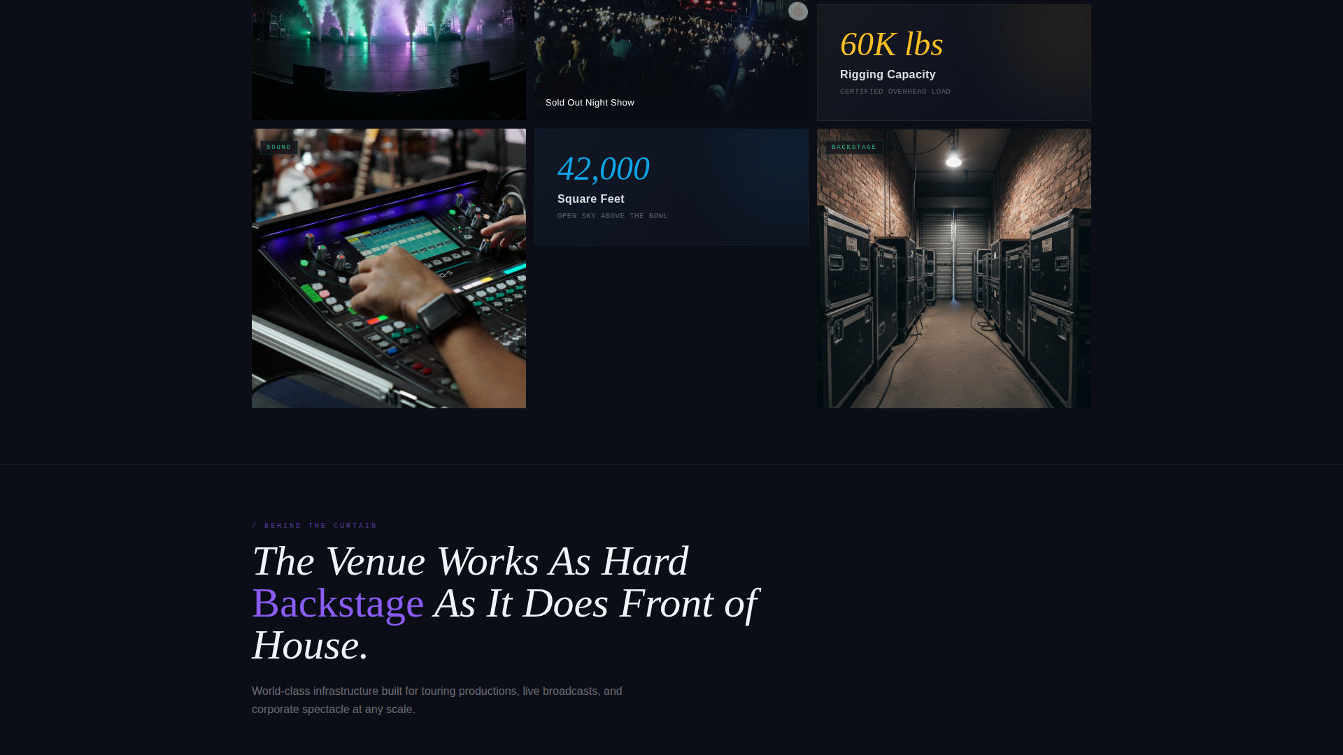 Amphitheater - Electrifying Venue Landing Page Template