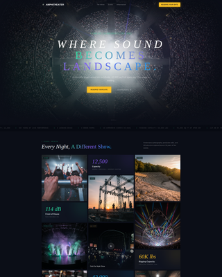 Amphitheater - Electrifying Venue Landing Page Template