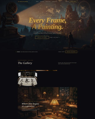 Celluloid - Cinematic Animation Landing Page Template