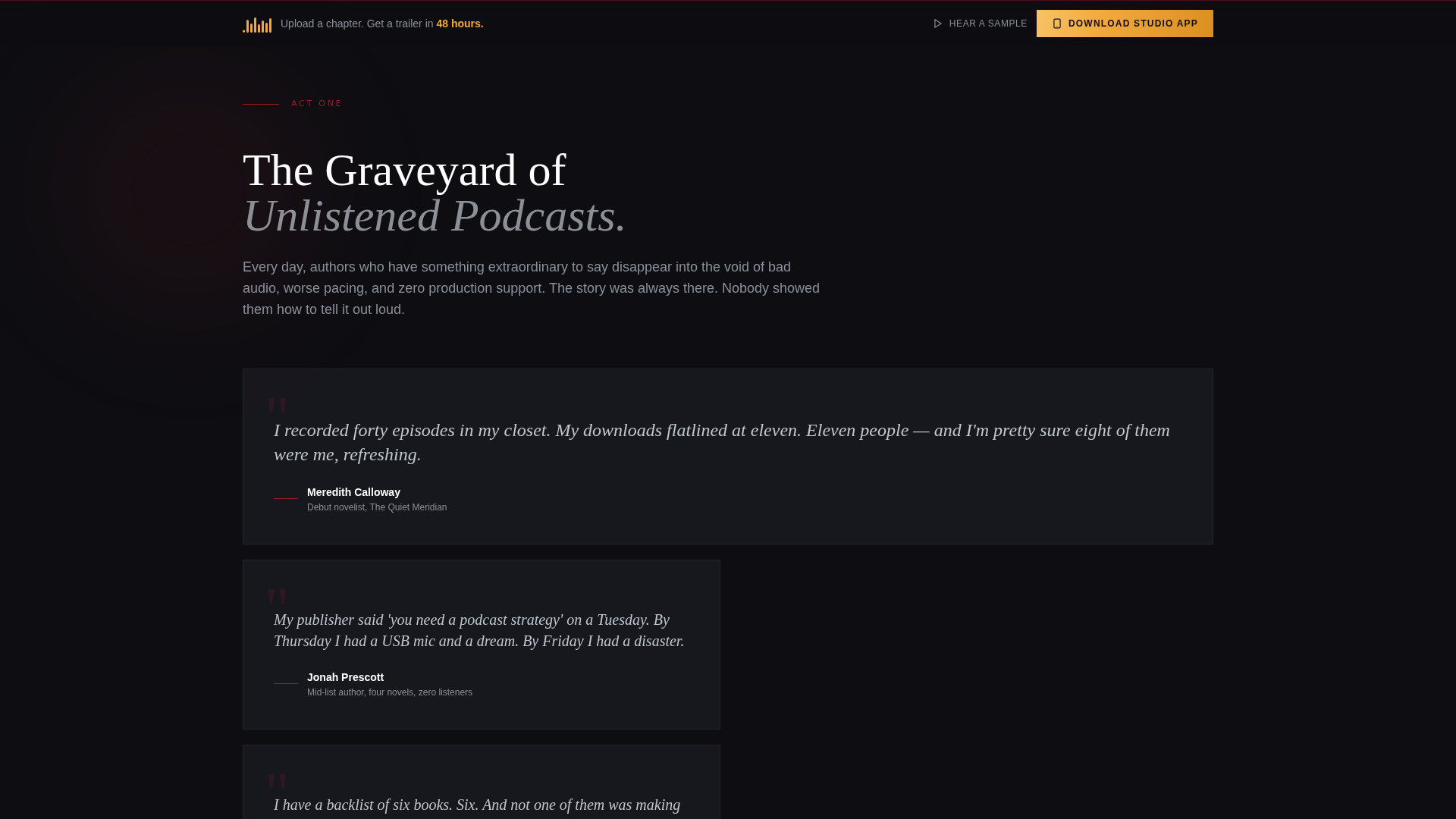 Airwave - Spotlight Bookpodcast Landing Page Template