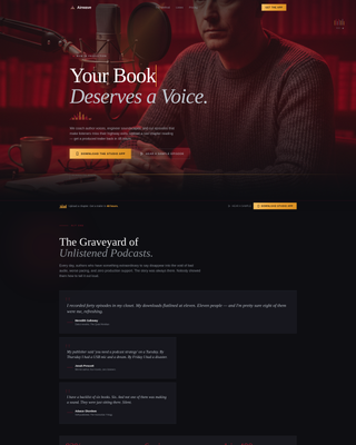 Airwave - Spotlight Bookpodcast Landing Page Template