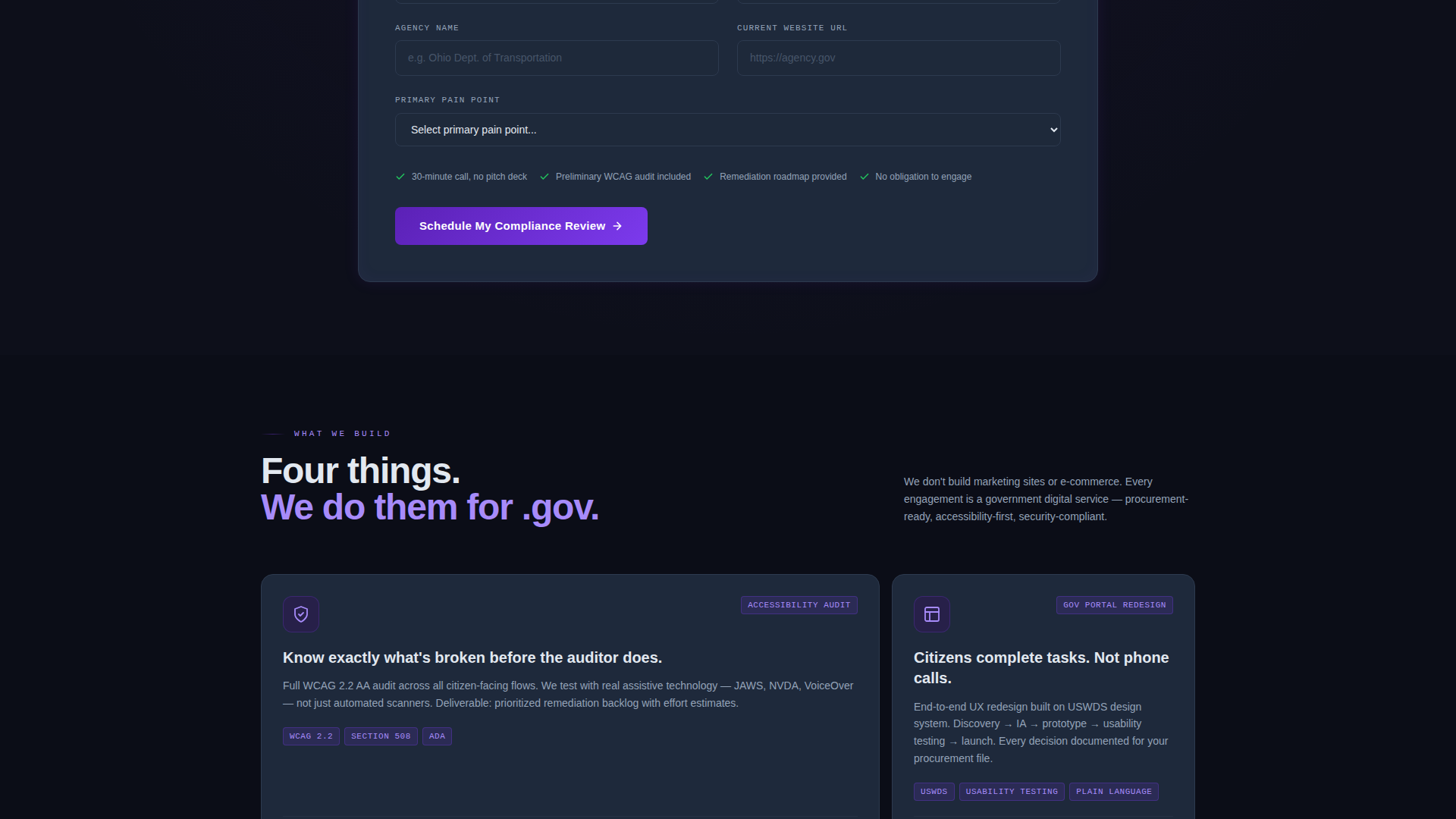 Government Marketing Agency Landing Page Template