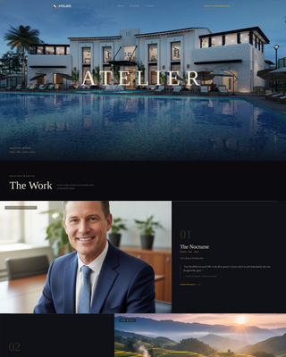 Atelier — Luxe Hospitality Design Landing Page Template