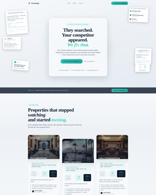 Concierge - Luminous Hospitality Landing Page Template