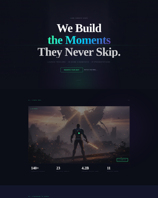 Sequence - Cinematic Gamestudio Landing Page Template