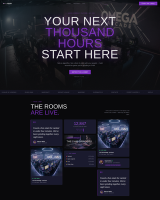 Lobby - Electric Gaming Landing Page Template