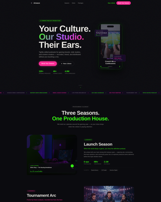 Airwave - Festivalenergy Podcast Landing Page Template