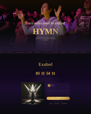Hymn - Soulful Worship Landing Page Template