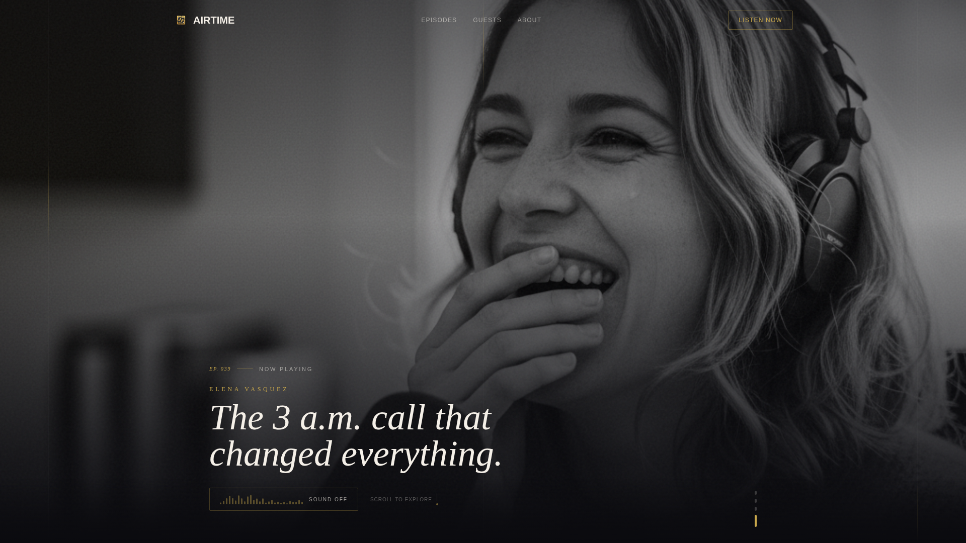 Airtime - Compelling Talkpodcast Landing Page Template