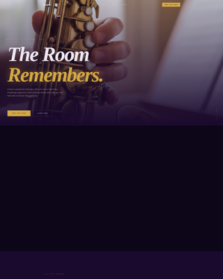 Groove - Immersive Jazz Landing Page Template