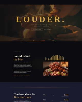 Feast - Cinematic Mukbang Landing Page Template